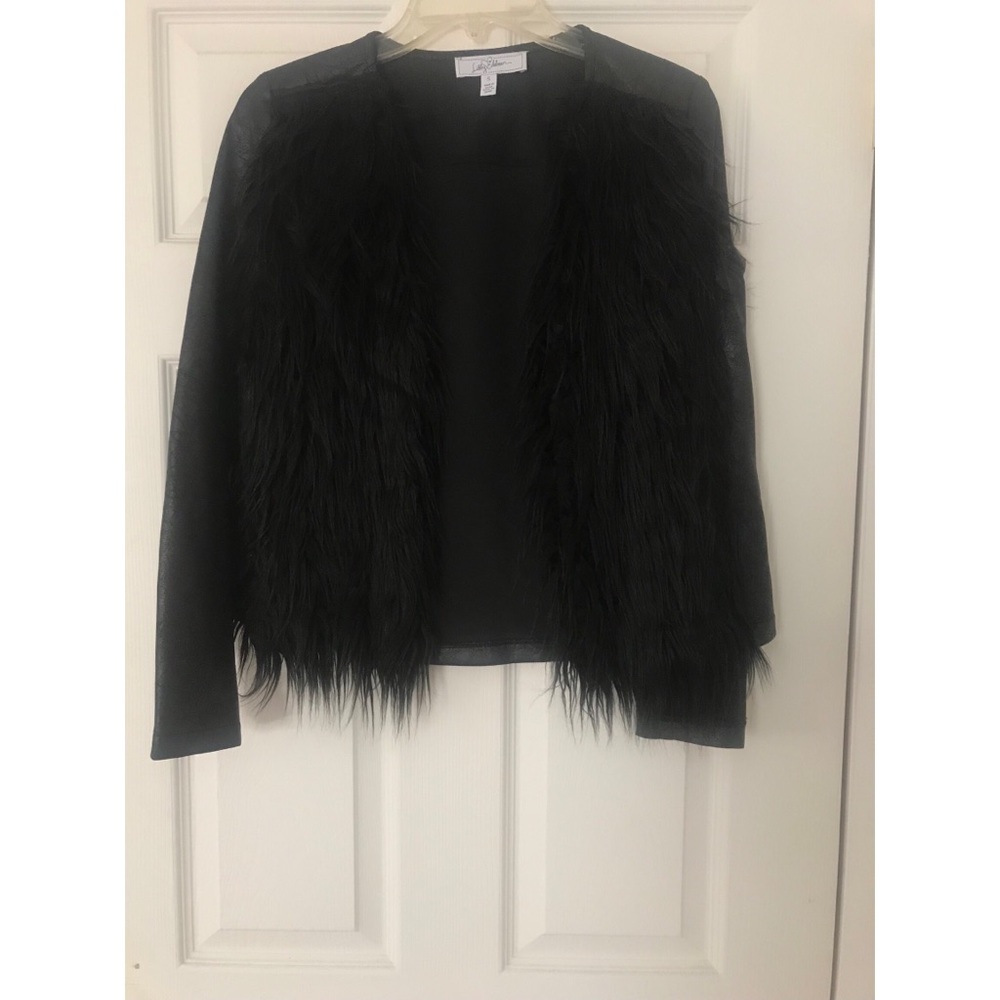 Black fur jacket